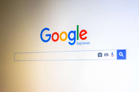 Russia, Poltavskaya village - March 30, 2016: Google page thumbnails in the Russian language...