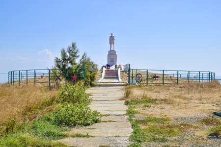Russia, Veselovka - September 6, 2016: Monument to fallen soldiers in World War II.のeditorial素材