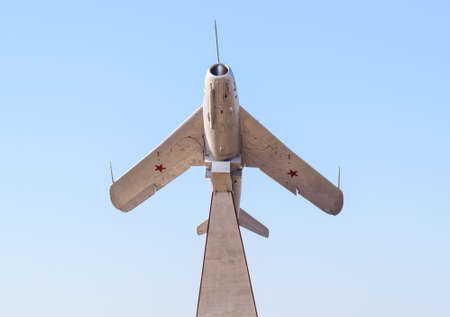 Monument to the fighter aircraft. A military memorial in the city of Krymsk.