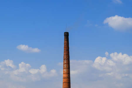 Brick brick factory furnace tube. Pipe kiln.の写真素材