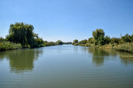 Poltava Yerik. Landscape river, water and treesの写真素材