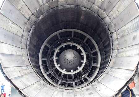 A nozzle of a jet engine with a variable thrust direction.の写真素材