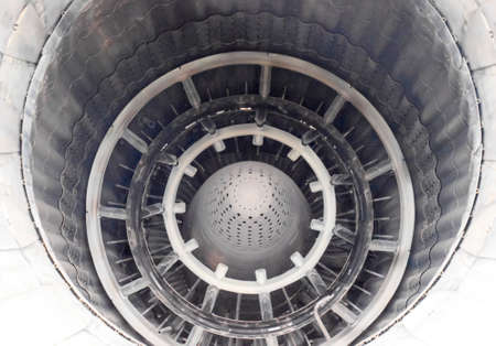 A nozzle of a jet engine with a variable thrust direction.