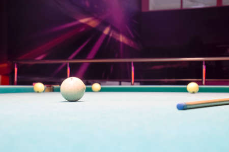 Russian billiards. Playing billiards in a nightclub