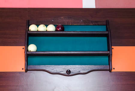 Shelf for billiard balls. Accessories to the billiard table