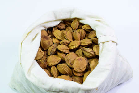 Bones of apricot. Seeds are stubble for sowing. An apricot seed