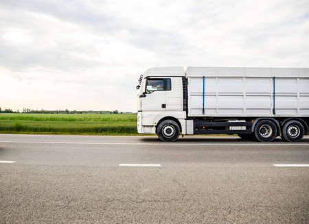 Freight vehicles on the track. Freight car. Truck