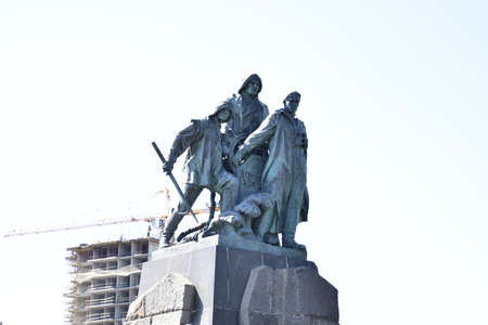 Novorossiysk, Russia - September 9, 2016: Monument to the dead fishermen of seiner Urup.のeditorial素材