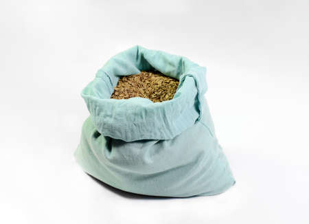 A bag of dill seeds. Dill seeds. Storage for seed dill seeds. Aromatic seasoningの写真素材