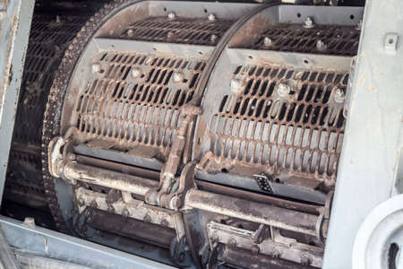 Rotor combine harvester. Detail of combine harvester. Combine harvesters Agricultural machinery. The machine for harvesting grain crops.の写真素材