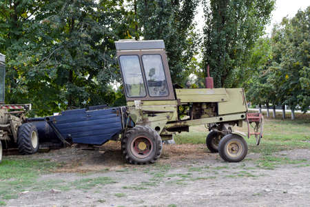 Forage harvesting means. The fork lift truck.の写真素材
