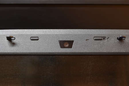 Web camera, attached to the monitor. Equipment for video.