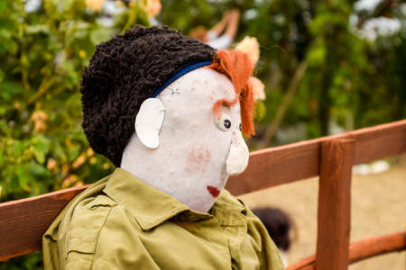 The faces of rag dolls. Dolls from ragsの写真素材