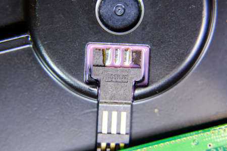 Electronic board with electrical components. Electronics of computer equipment.