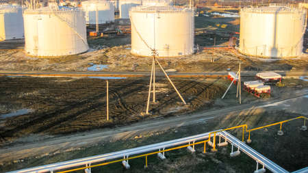 Storage tanks for petroleum products. Equipment refinery.