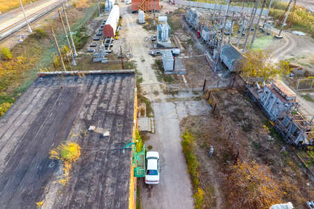 Construction of a transformer substation near the railway