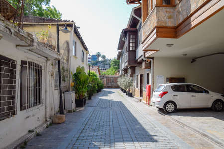 Antalya, Turkey - May 19, 2019: The streets of the old town of Kaleici. Ancient district in the city of Antalya.のeditorial素材