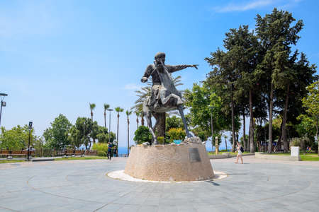 Antalya, Turkey - May 20, 2019: Monument to Sultan Seljuk. Sultan on horseback Turkey Antalyaのeditorial素材