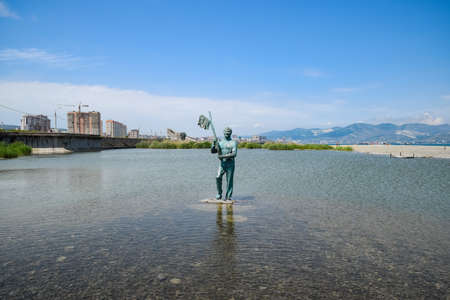 Novorossiysk, Russia - May 20, 2018: Monument to Mironov Gesha Kozodoev in Novorossiysk.のeditorial素材