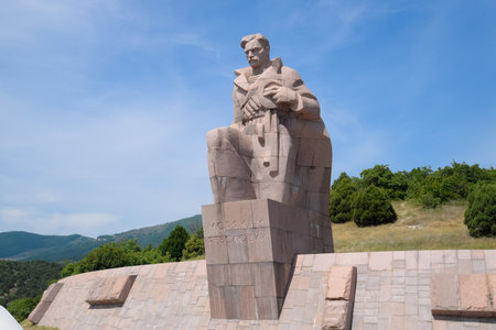 Novorossiysk, Russia - May 20, 2018: Monument to sailors, Defenders of the Revolution. City of Novorossiysk.のeditorial素材