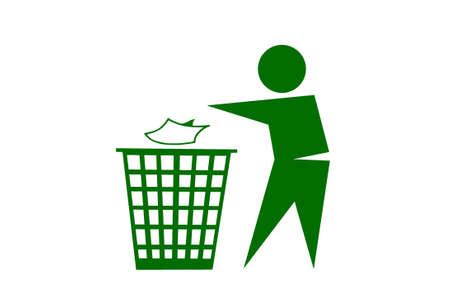 People dumping trashの写真素材