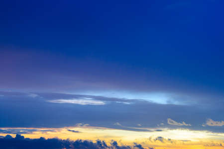 beautiful colorful sky and cloud in twilight time backgroundの写真素材