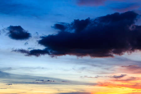 beautiful colorful sky and cloud in twilight time background
