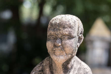 Vintage concrete statues in Wat Chai Mongkon - Buddhist Temple , Chiang Mai Thailandの写真素材
