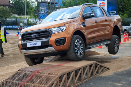 CHIANGMAI THAILAND - September 2018 Ford New Ranger car show at CentralPlaza Chiangmai Airport in...