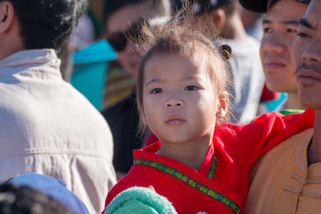 Thoet Thai, Chiang Mai - THAILAND, January 16, 2019 : Group of Shan or Tai Yai (ethnic group living in parts of Myanmar and Thailand)のeditorial素材