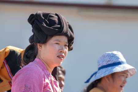 Thoet Thai, Chiang Mai - THAILAND, January 16, 2019 : Group of Shan or Tai Yai (ethnic group living in parts of Myanmar and Thailand)のeditorial素材