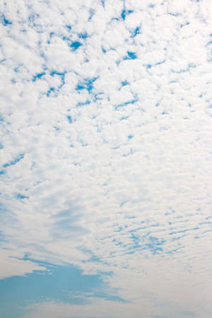 Blue Sky Background with White Clouds. Altocumulus cloud during the day
