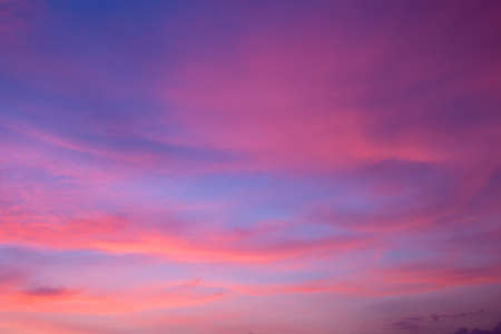 beautiful colorful sky and cloud in twilight time backgroundの写真素材