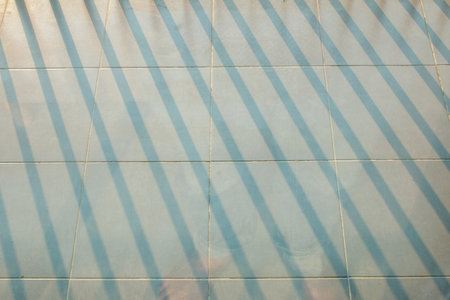 light green old tiled floor