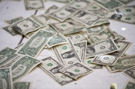 big money earned in very short timeの写真素材