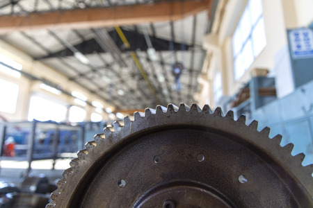Industrial Steel Gear Wheelの写真素材