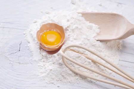 egg and flourの写真素材