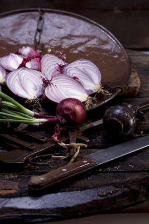 Indispensable Ingredient In Mediterranean Cuisine, Red Onionの写真素材