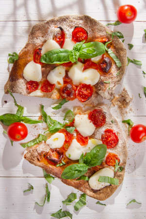 Margherita pizza with whole wheat flour for glucose の写真素材