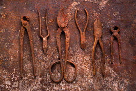 Antique accessories used by craftsmen in the last centuryの写真素材