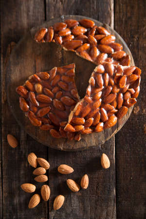 Typical and traditional sweet made from melted sugar and almondsの写真素材