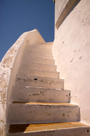 Particular architectural of a staircase of white color performed in masonryの写真素材