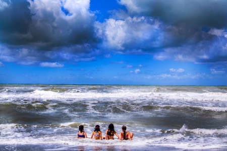 A summer day waiting for a bad storm comingの写真素材