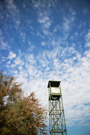 Steel tower, reference point for the sighting of fires in the summer.の写真素材