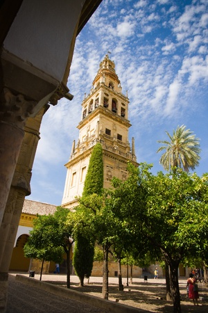 The bell tower was once the minaret of the mosqueのeditorial素材