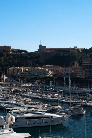 Luxery yachts in the Monte Carlo harbour, Monacoの写真素材