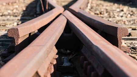 stylized detail from a old Railway swith in the Netherlands