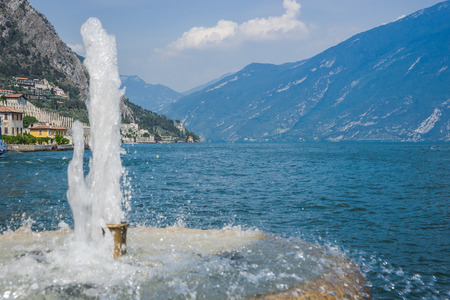 Limone sul Garda,Lake Lago di Garda,Italyの写真素材