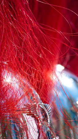 Close up and details of playing musicians, instruments in a marching, show band or music bandの写真素材
