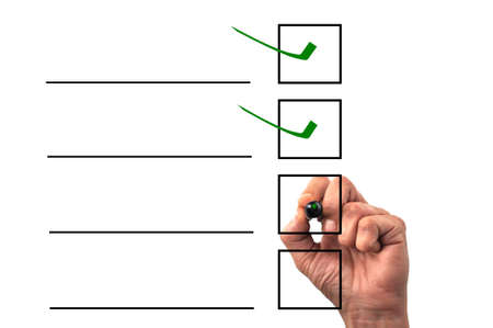Checkliste abhakenの写真素材